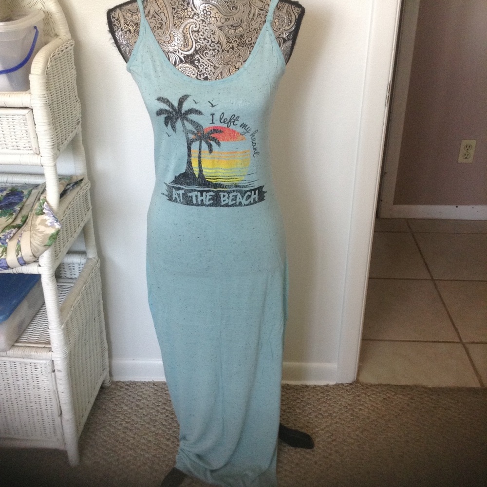 ARIZONA BLUE T SHIRT MAXI DRESS S NWOT